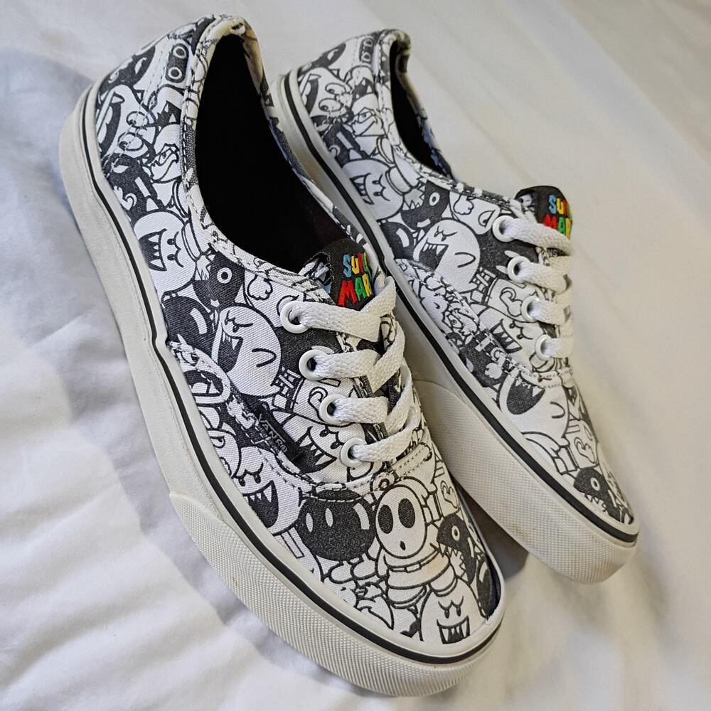 Vans Nintendo Super Mario Bros Villains Game Over Sneakers W7 M5.5 Canvas Skate - Picture 14 of 15